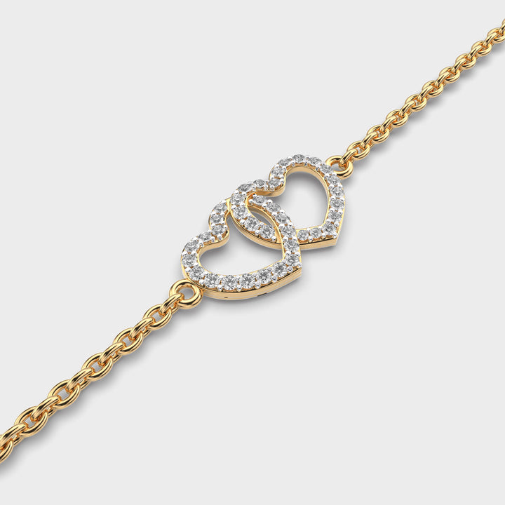 Rejoicing Hearts Diamond Bracelet