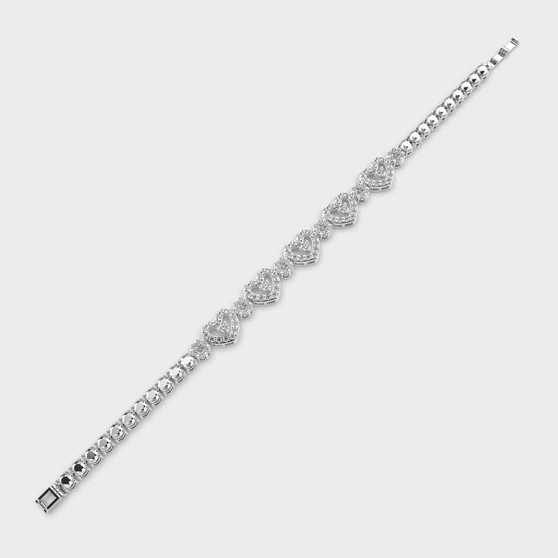 Heart & Dots Diamond Bracelet