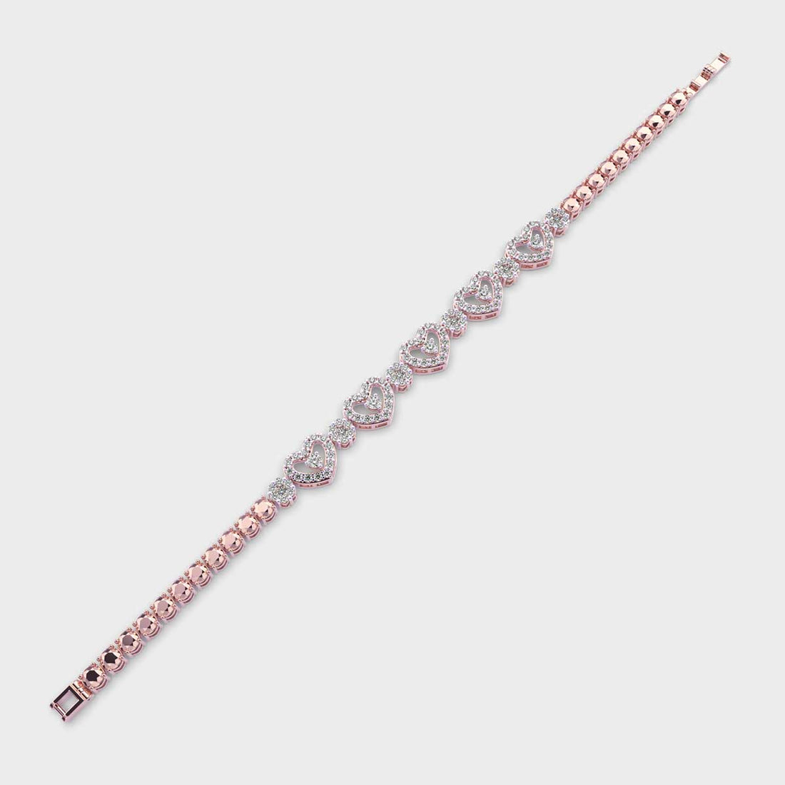 Heart & Dots Diamond Bracelet