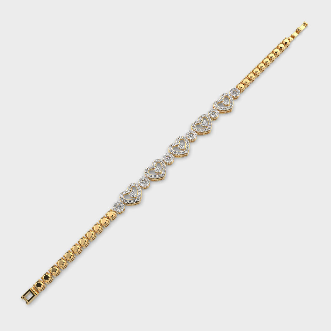 Heart & Dots Diamond Bracelet