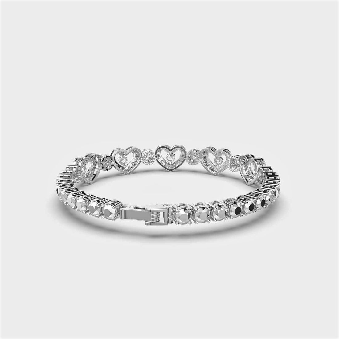 Heart & Dots Diamond Bracelet