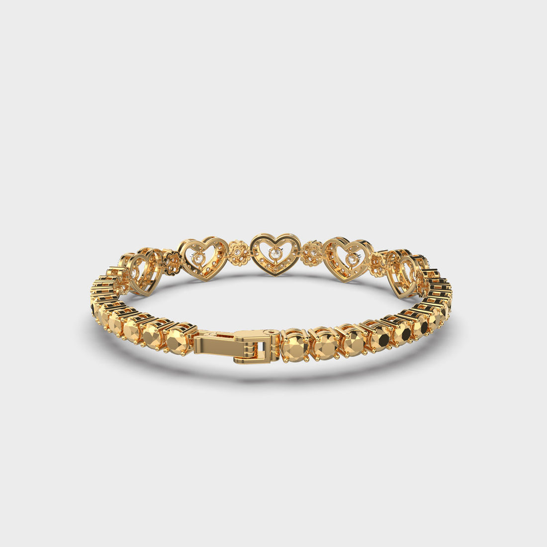 Heart & Dots Diamond Bracelet