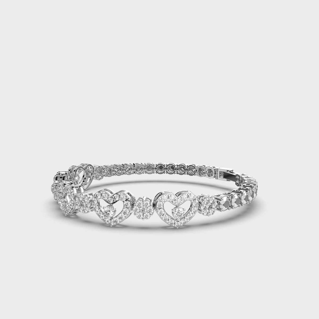 Heart & Dots Diamond Bracelet