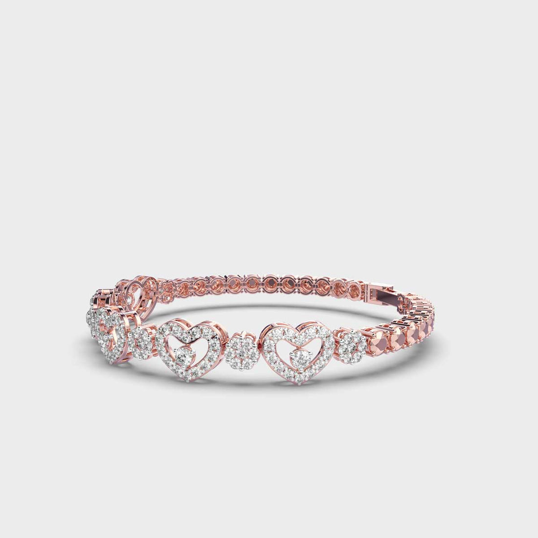 Heart & Dots Diamond Bracelet