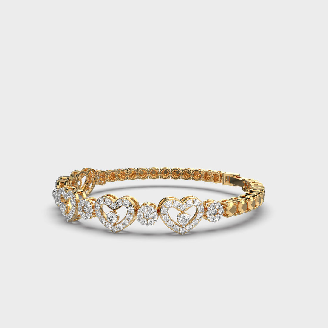 Heart & Dots Diamond Bracelet