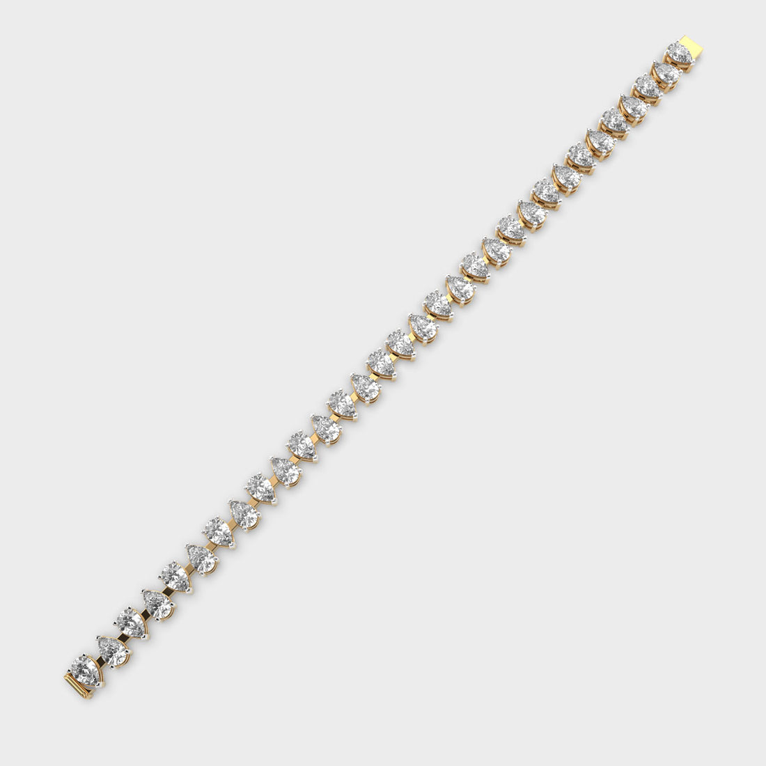 20 Cent Pristine Pear Diamond Bangle
