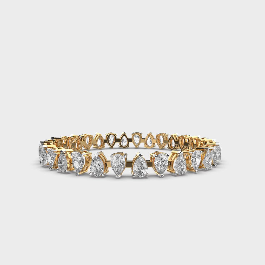 20 Cent Pristine Pear Diamond Bangle