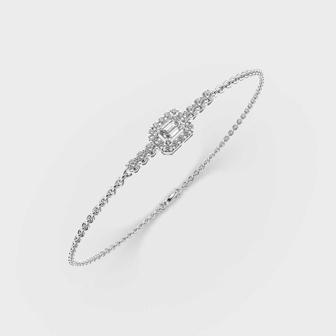 Edgy Emerald Diamond Bracelet