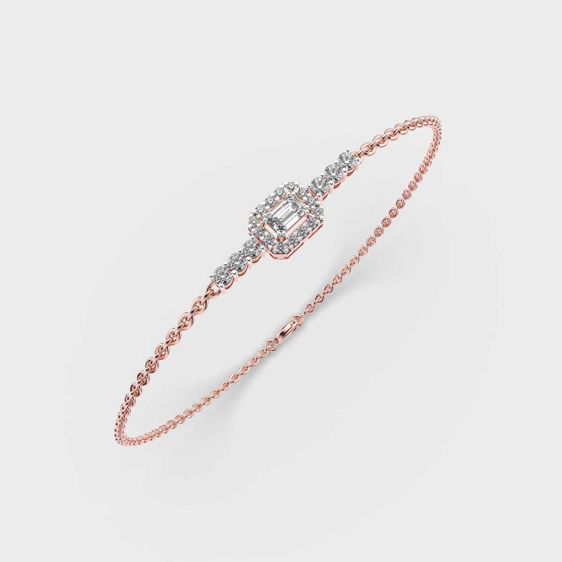 Edgy Emerald Diamond Bracelet