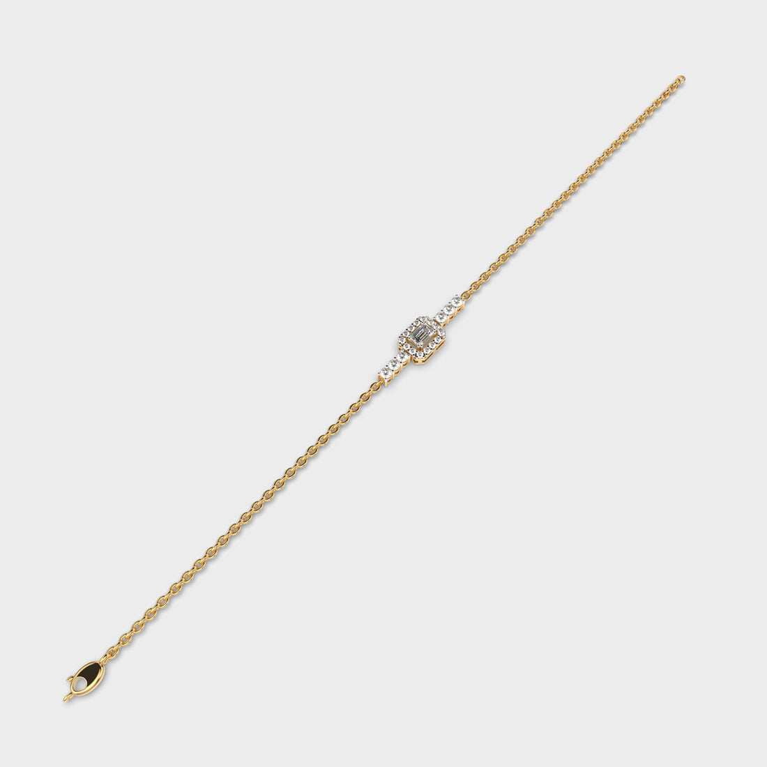 Edgy Emerald Diamond Bracelet