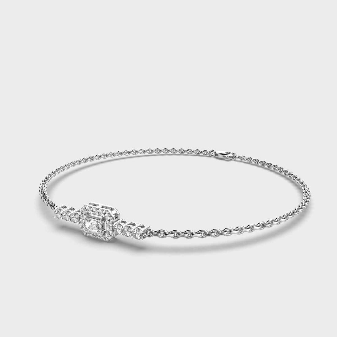 Edgy Emerald Diamond Bracelet