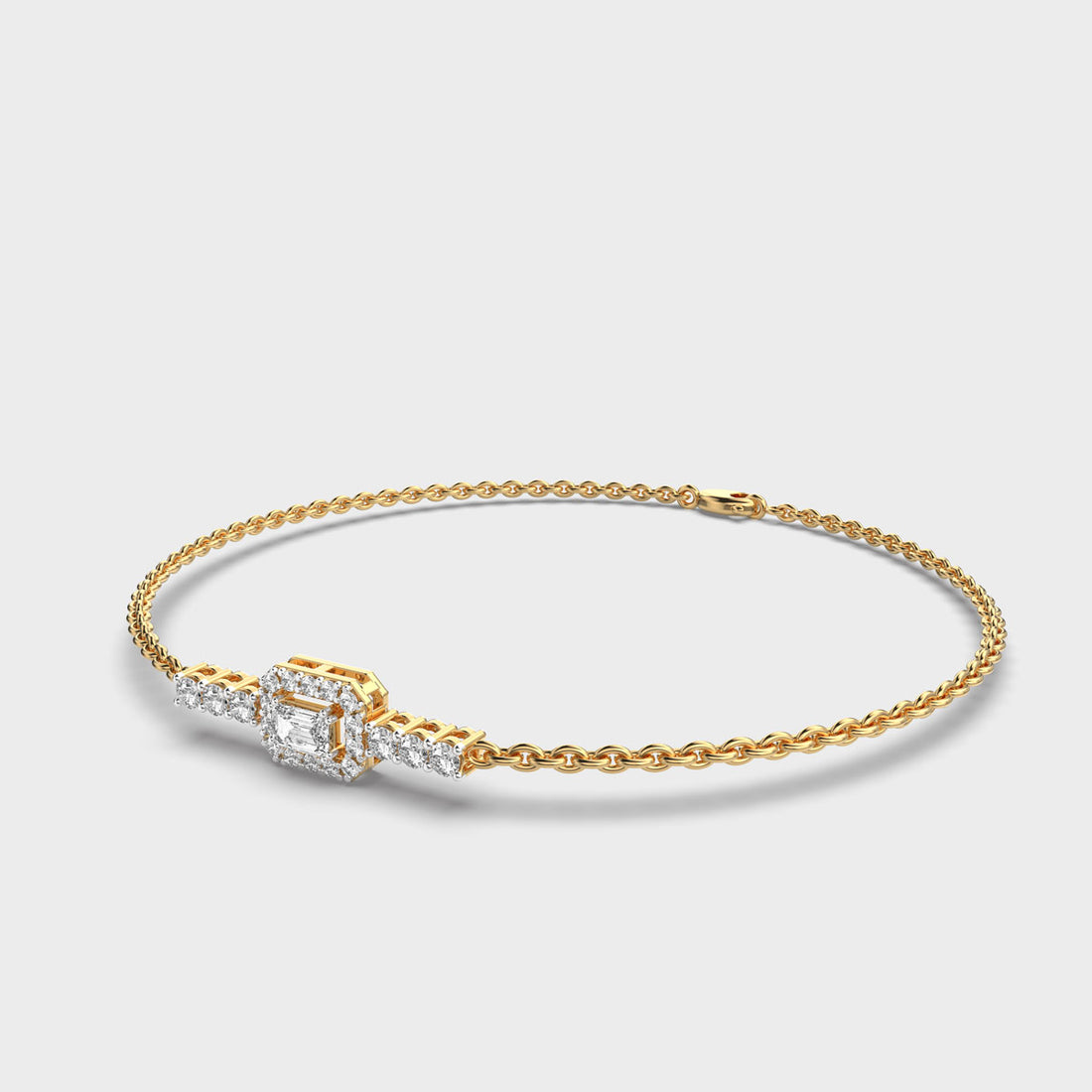Edgy Emerald Diamond Bracelet