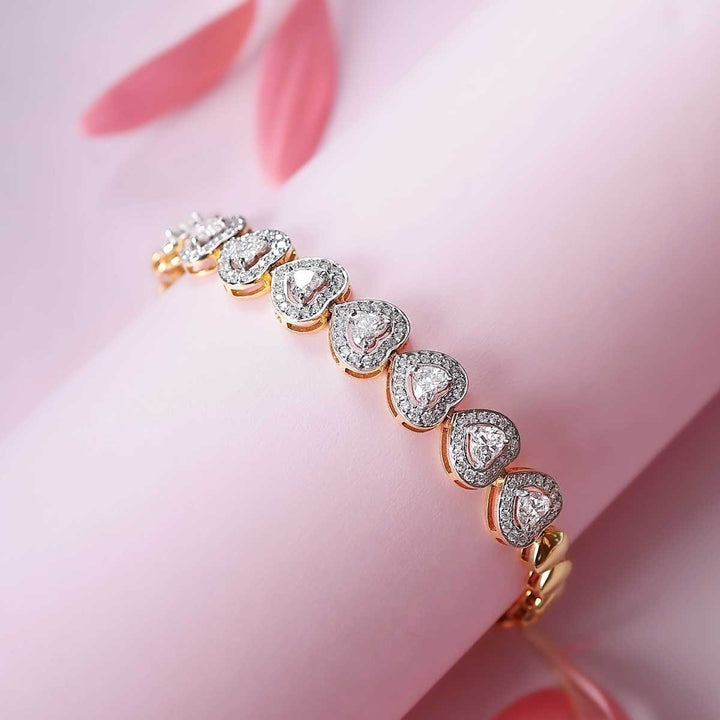 Hearts All The Way Diamond Bracelet