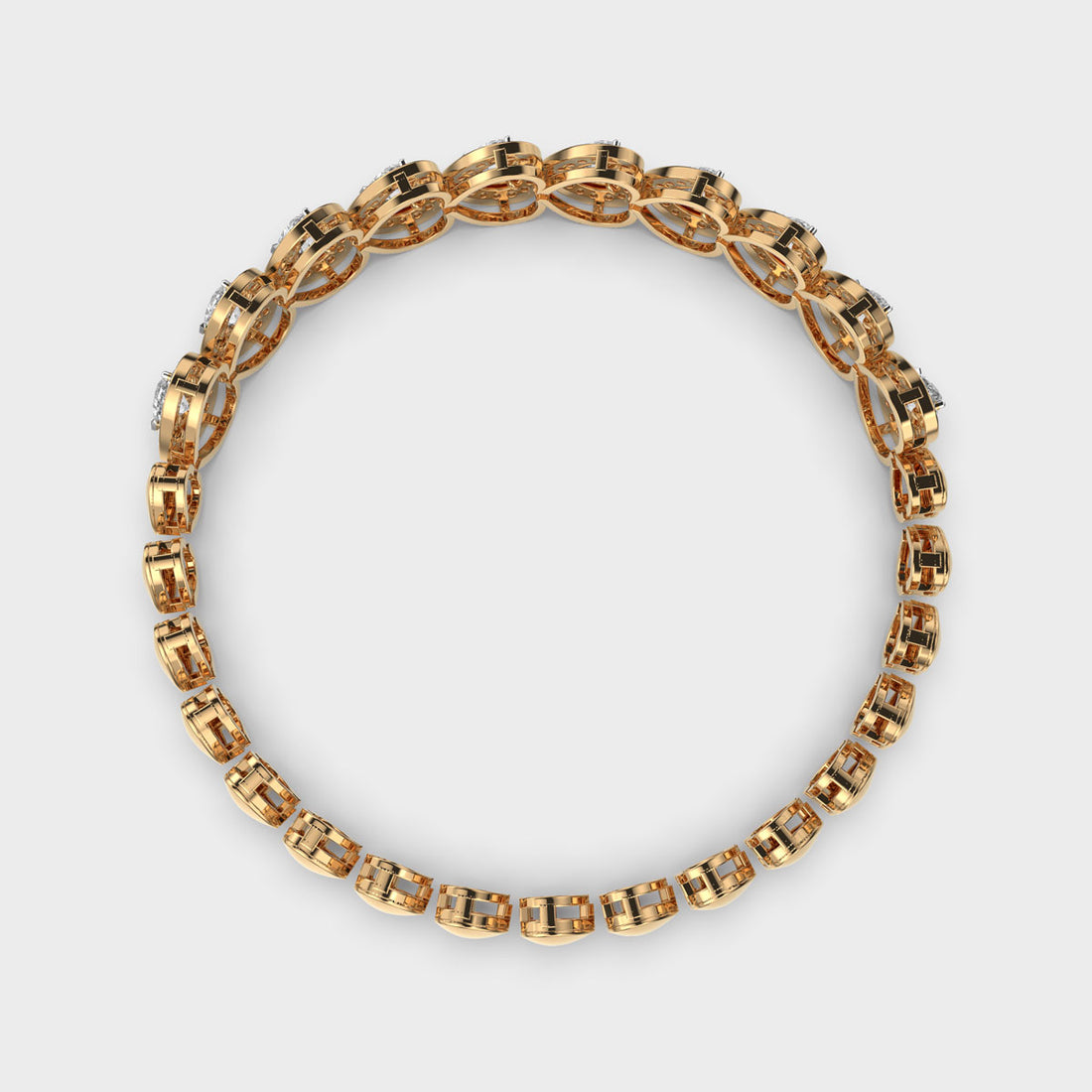 Hearts All The Way Diamond Bracelet