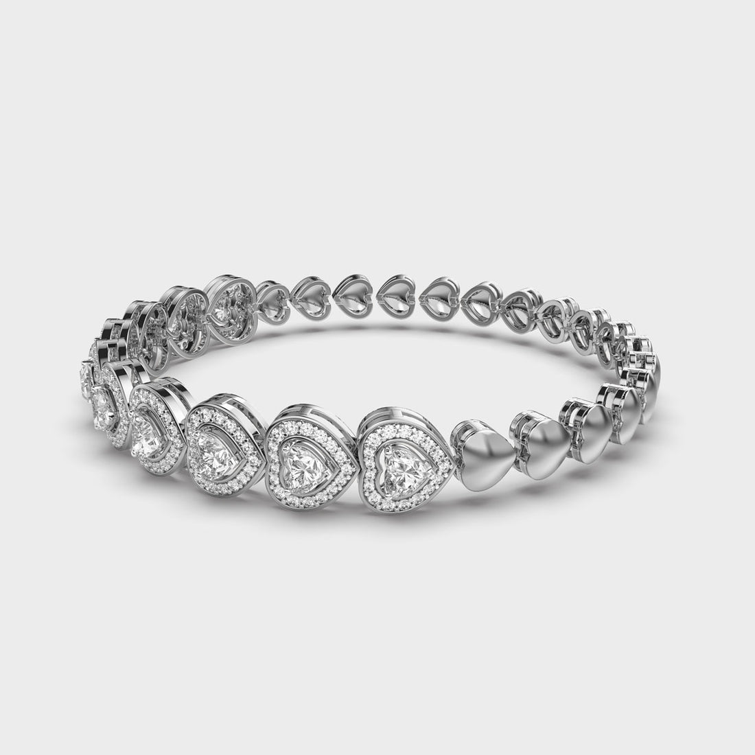 Hearts All The Way Diamond Bracelet