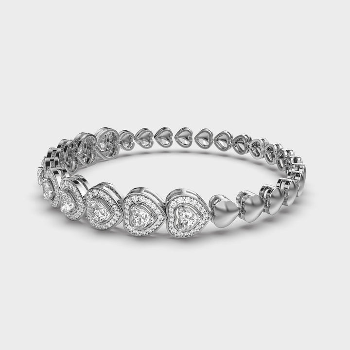 Hearts All The Way Diamond Bracelet