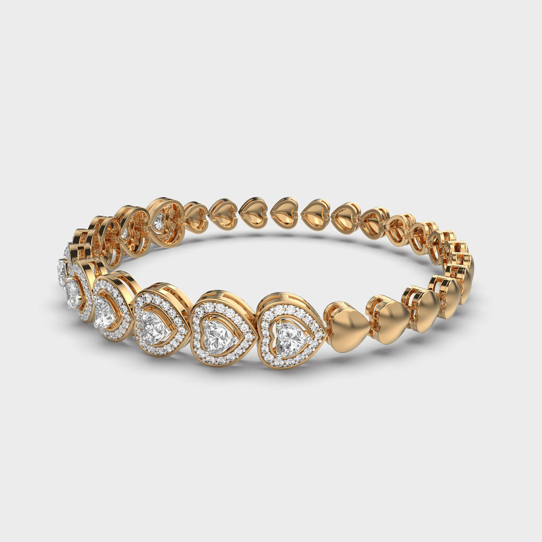 Hearts All The Way Diamond Bracelet