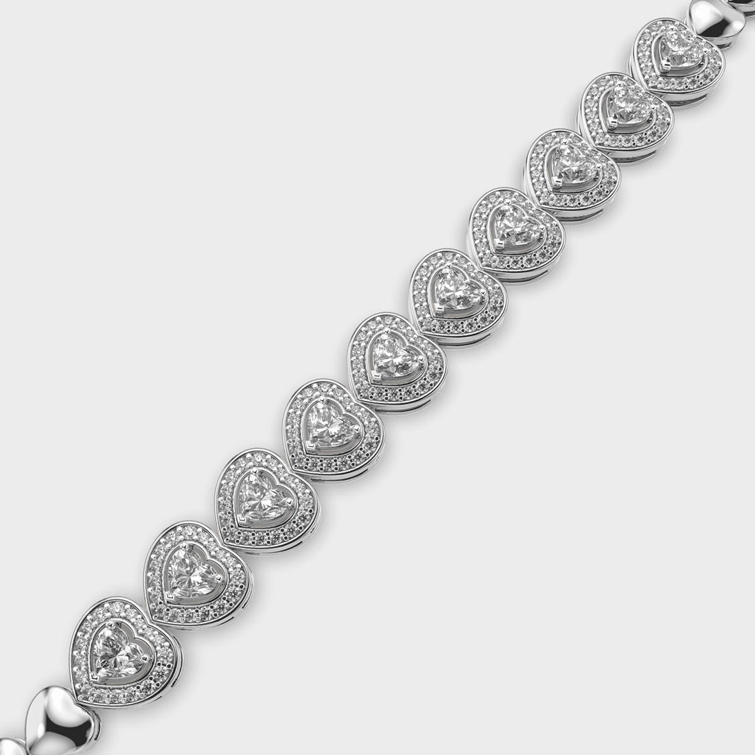 Hearts All The Way Diamond Bracelet