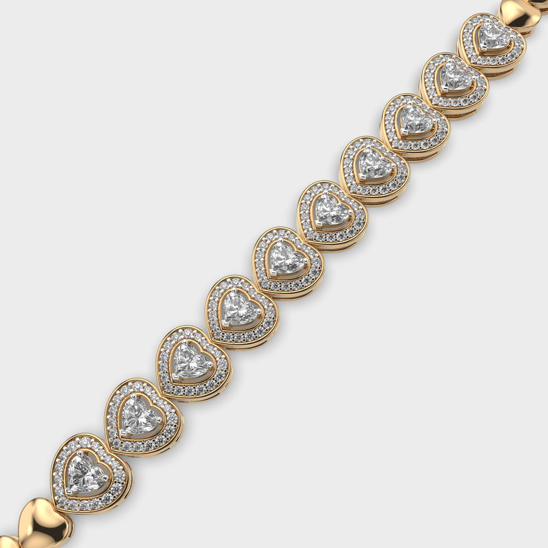 Hearts All The Way Diamond Bracelet