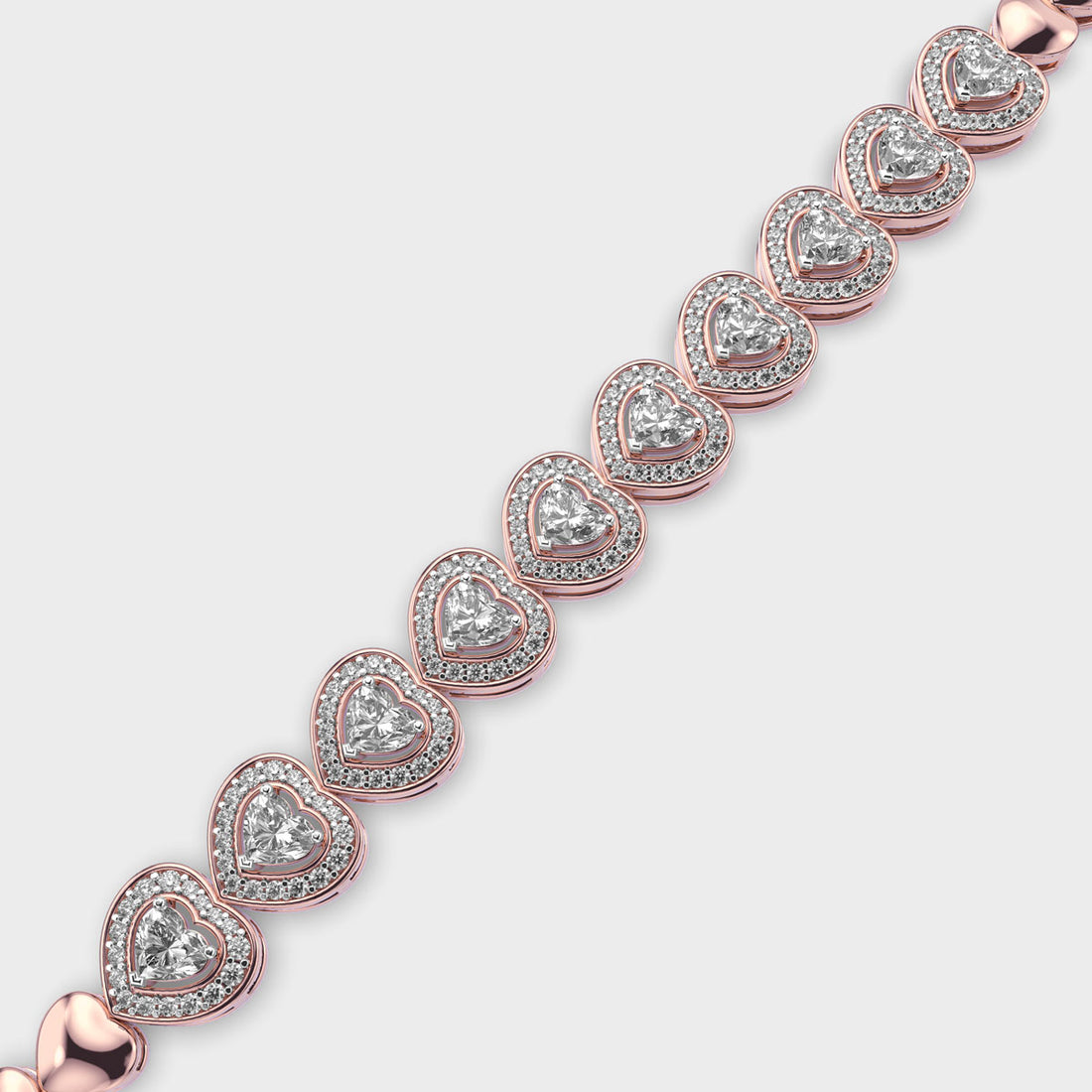 Hearts All The Way Diamond Bracelet