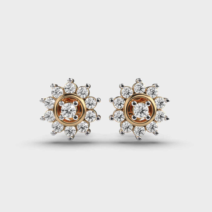 Charming Flower Diamond Studs