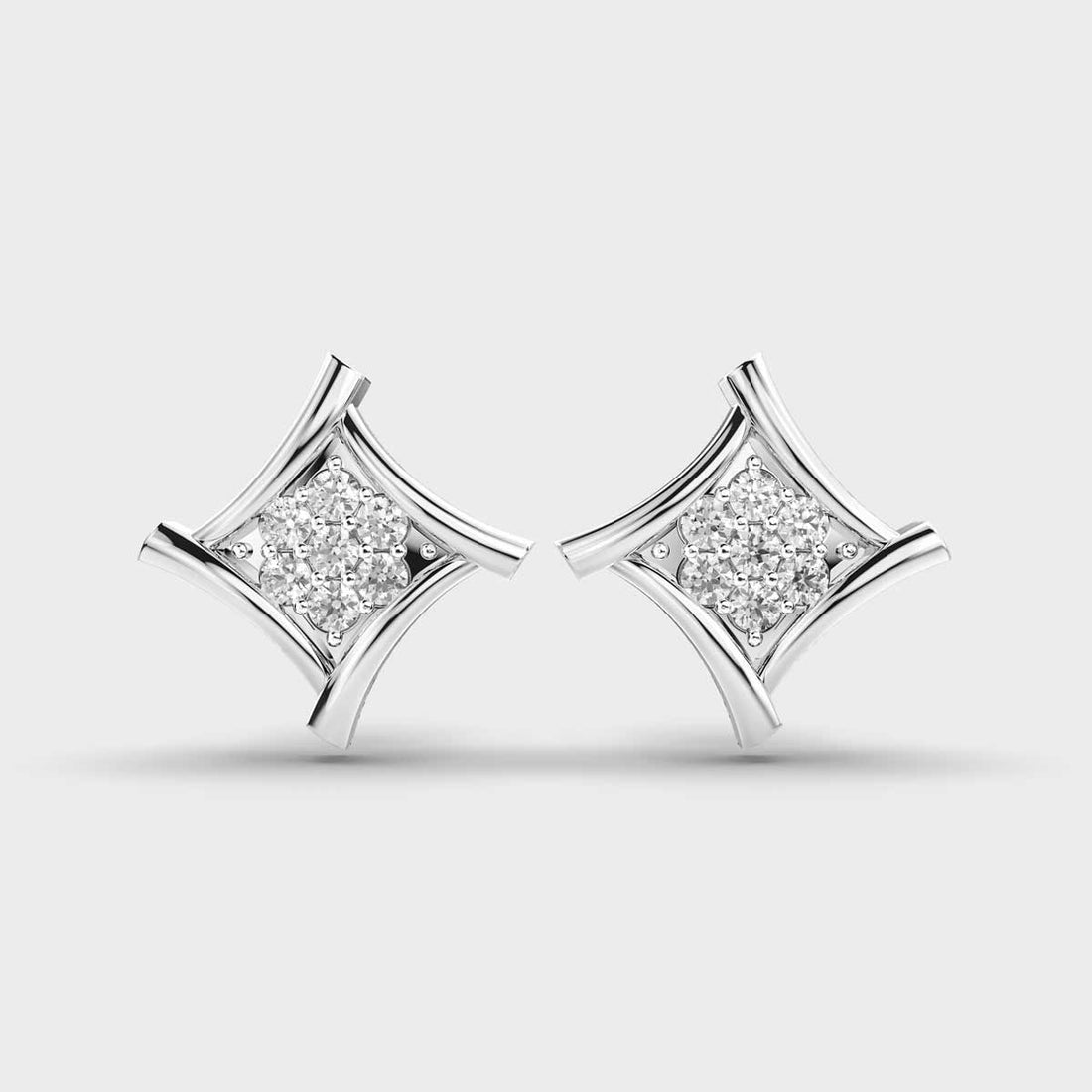 Dazzling Quads Diamond Studs