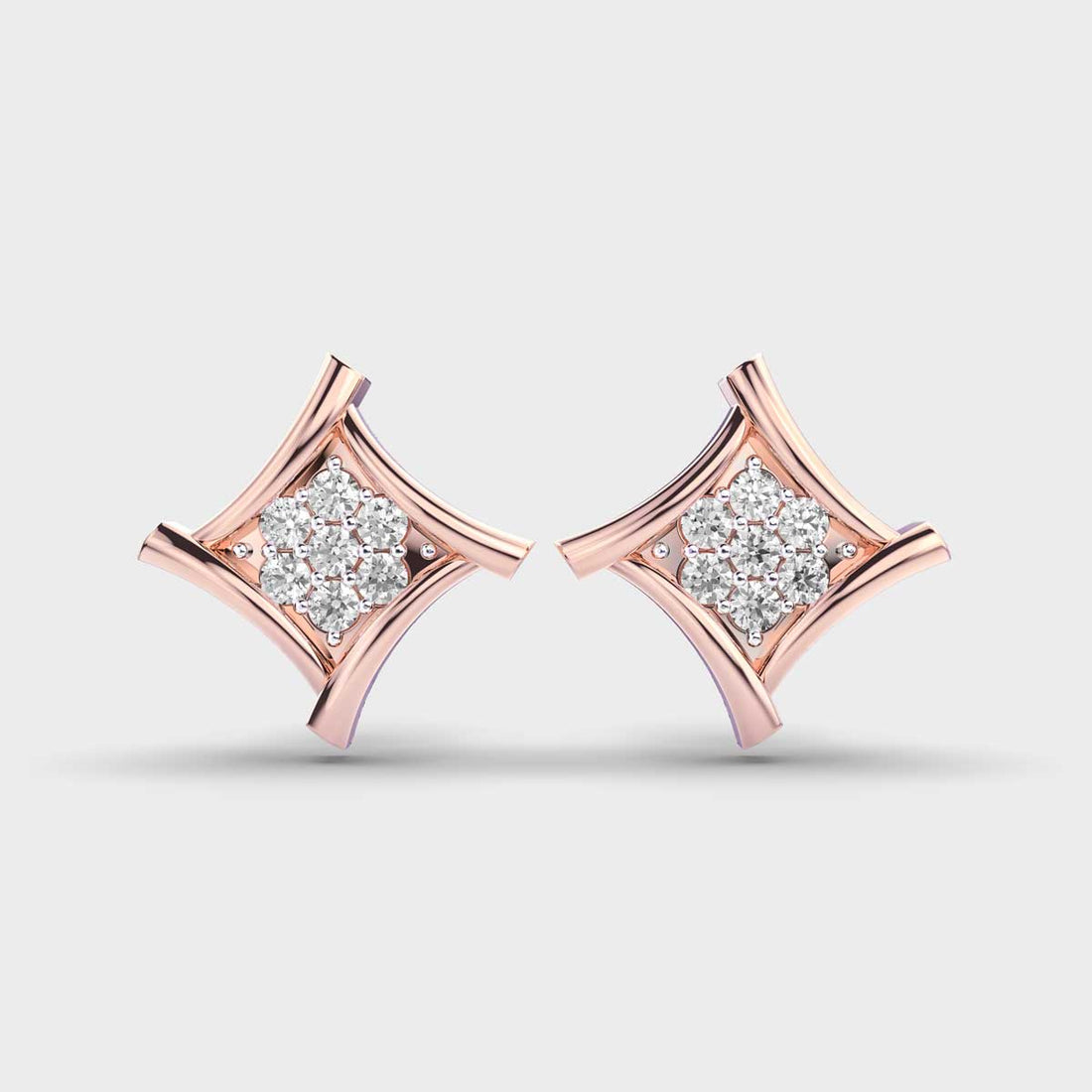 Dazzling Quads Diamond Studs