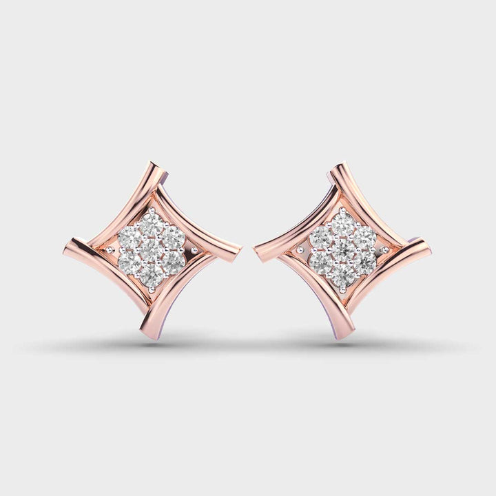 Dazzling Quads Diamond Studs