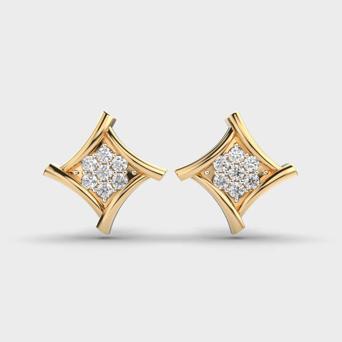 Dazzling Quads Diamond Studs
