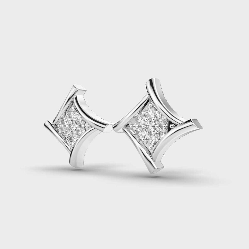 Dazzling Quads Diamond Studs
