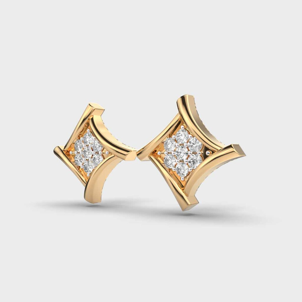 Dazzling Quads Diamond Studs