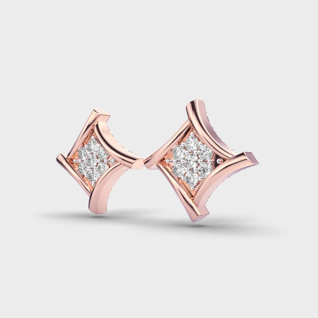 Dazzling Quads Diamond Studs