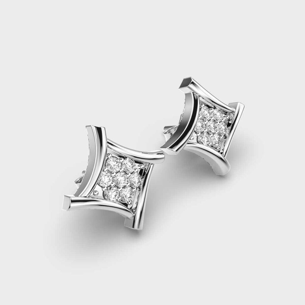 Dazzling Quads Diamond Studs