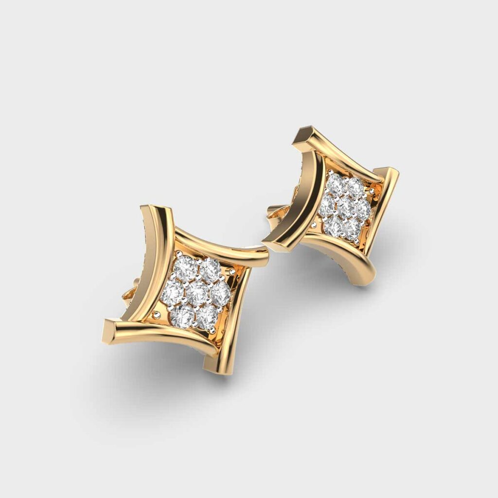Dazzling Quads Diamond Studs
