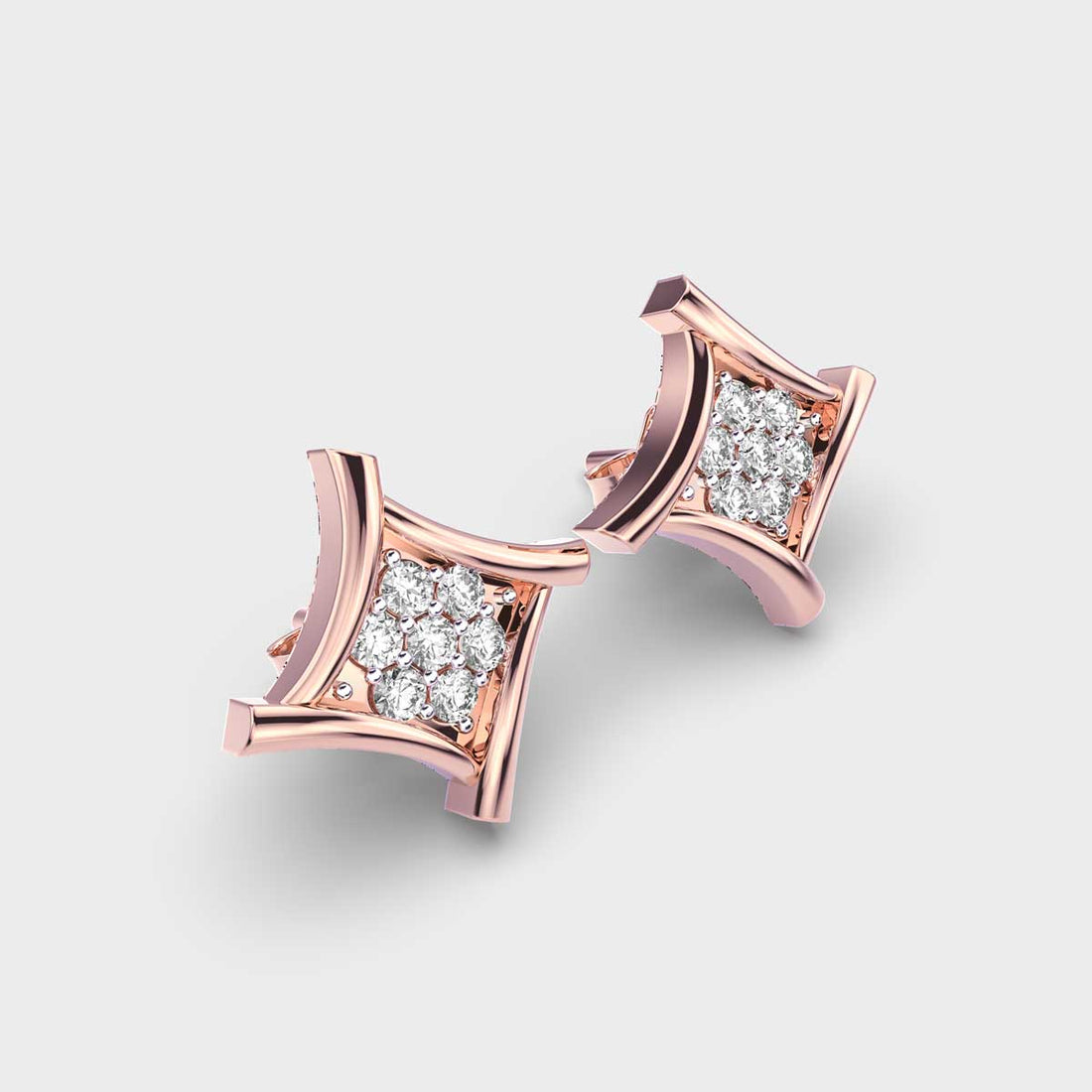 Dazzling Quads Diamond Studs
