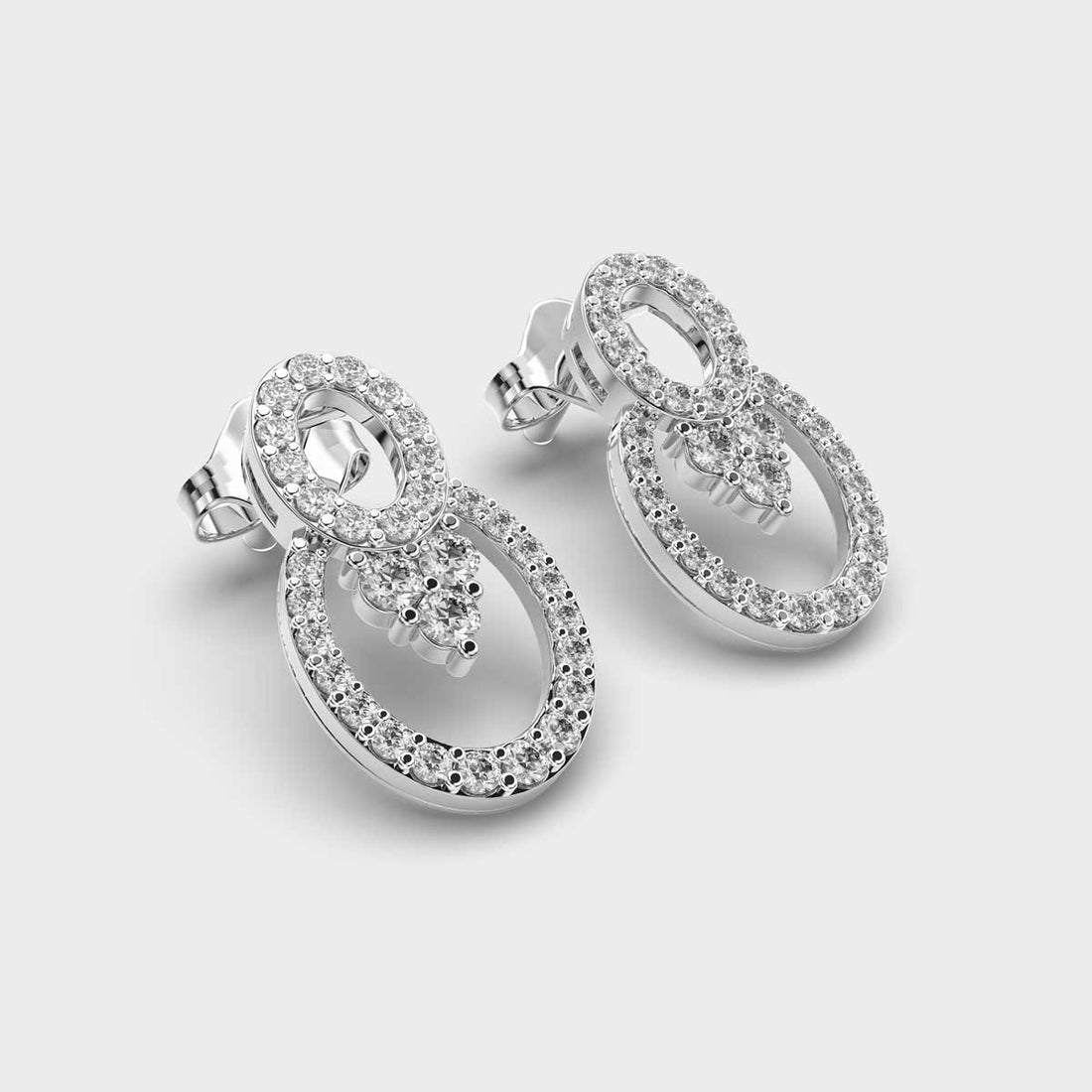 Enchanting Ovals Diamond Earrings