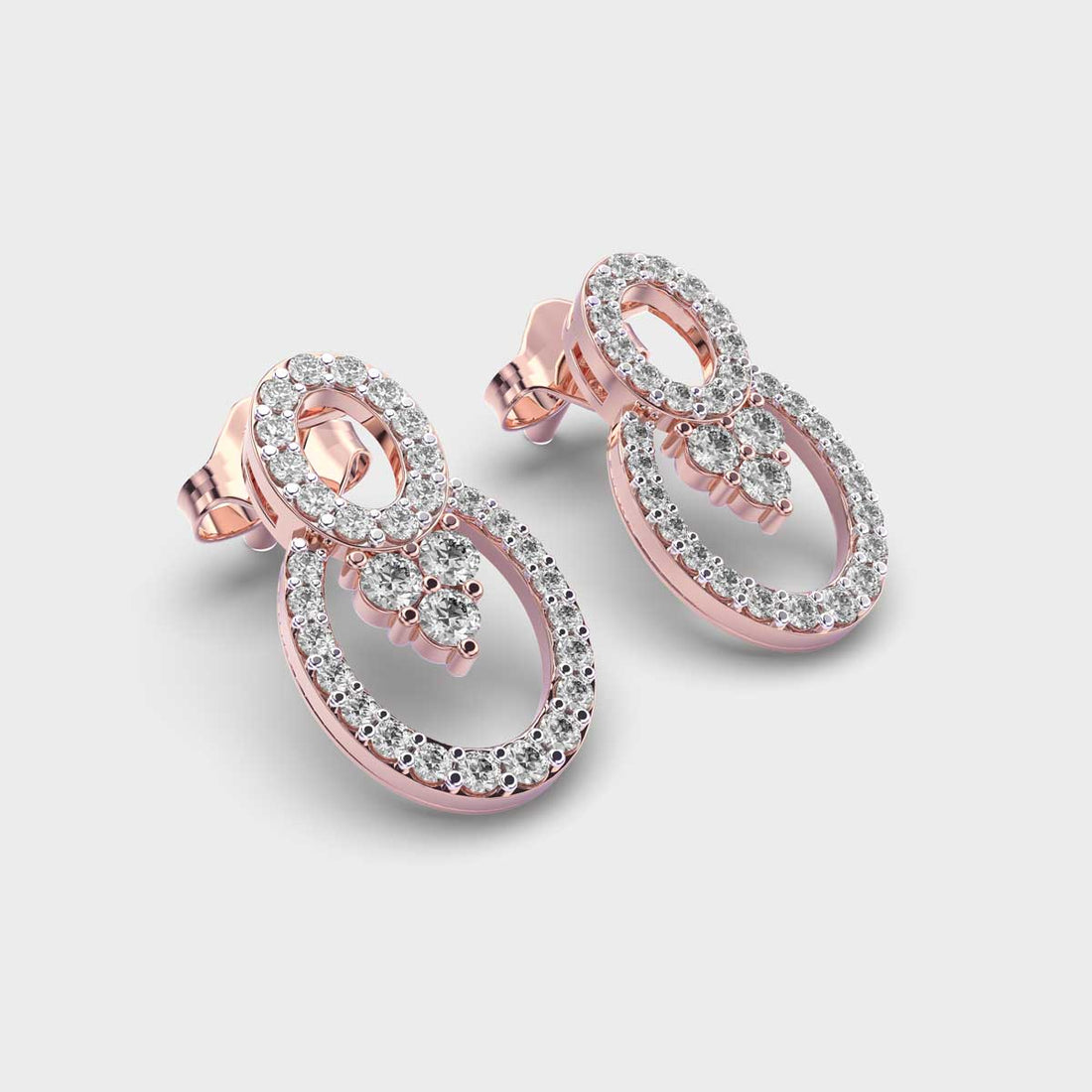 Enchanting Ovals Diamond Earrings
