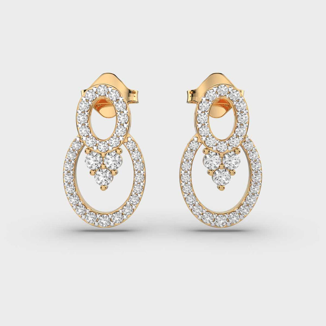 Enchanting Ovals Diamond Earrings