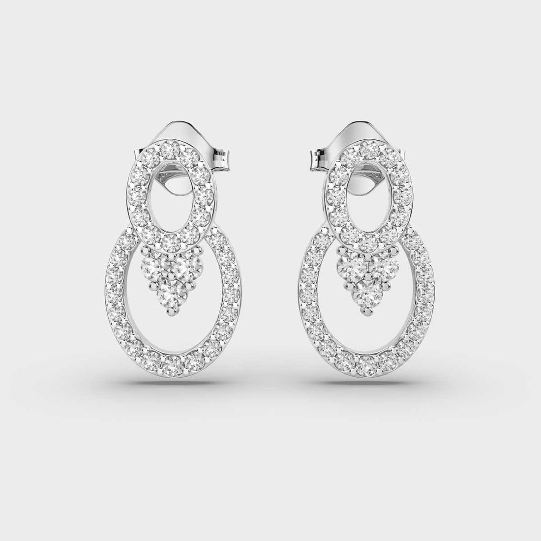 Enchanting Ovals Diamond Earrings