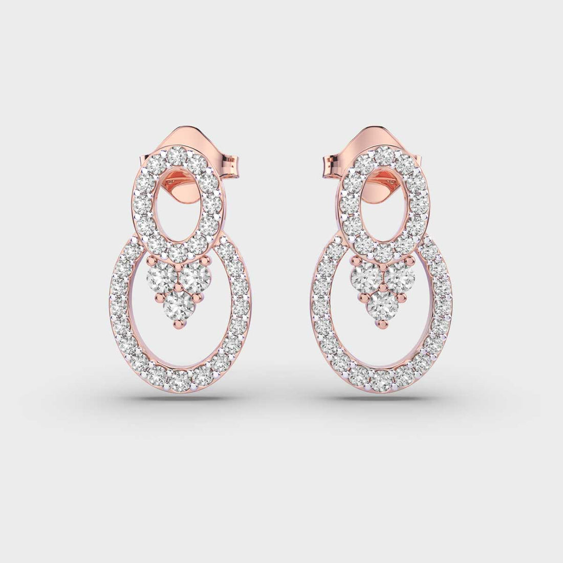Enchanting Ovals Diamond Earrings