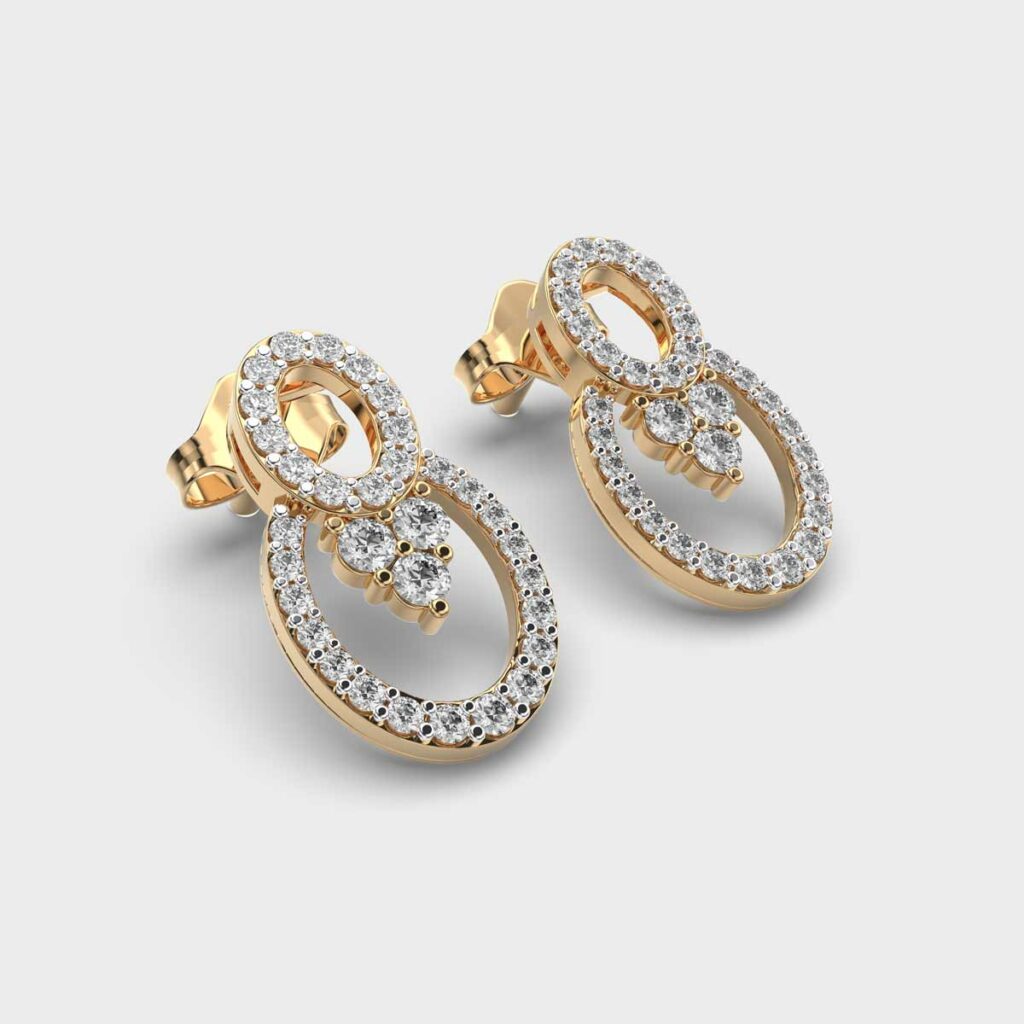 Enchanting Ovals Diamond Earrings