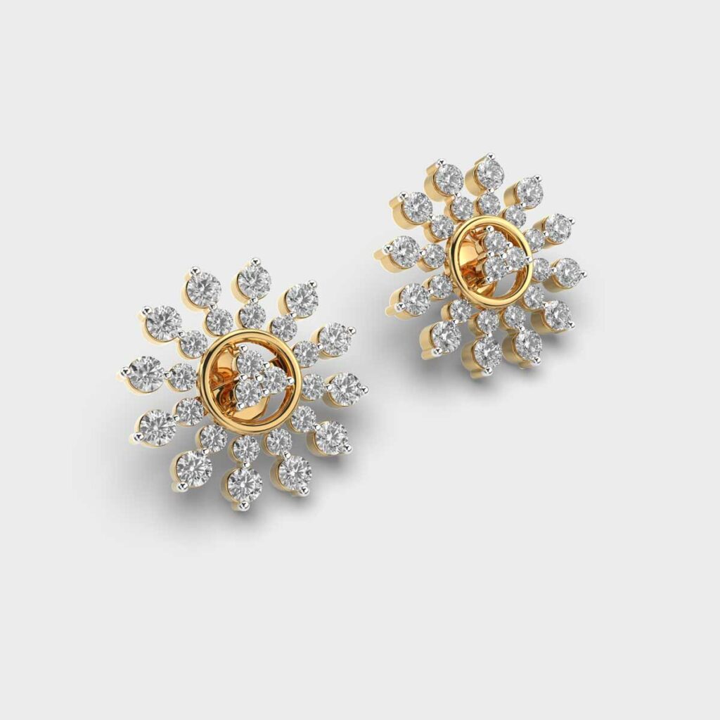 Dahlia Diamond Studs