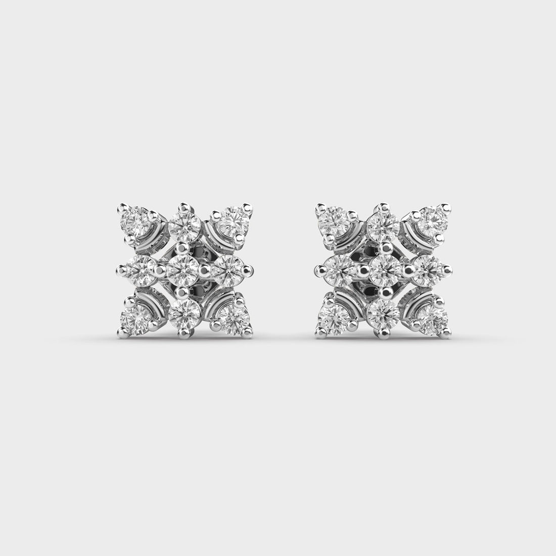 Cute Quad Diamond Studs