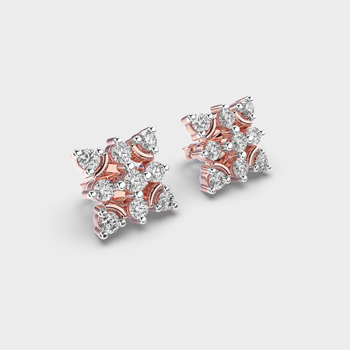 Cute Quad Diamond Studs