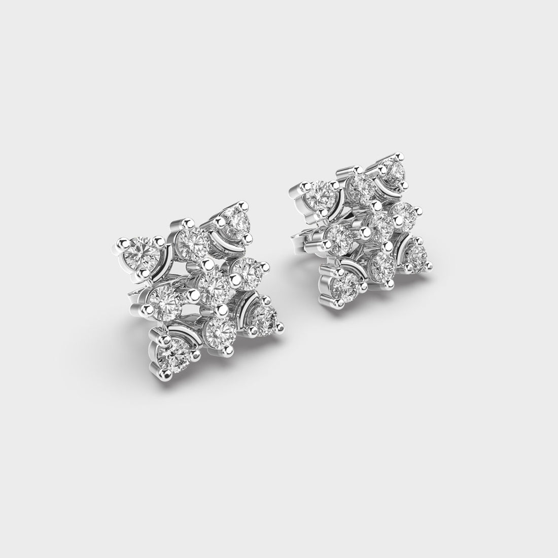 Cute Quad Diamond Studs