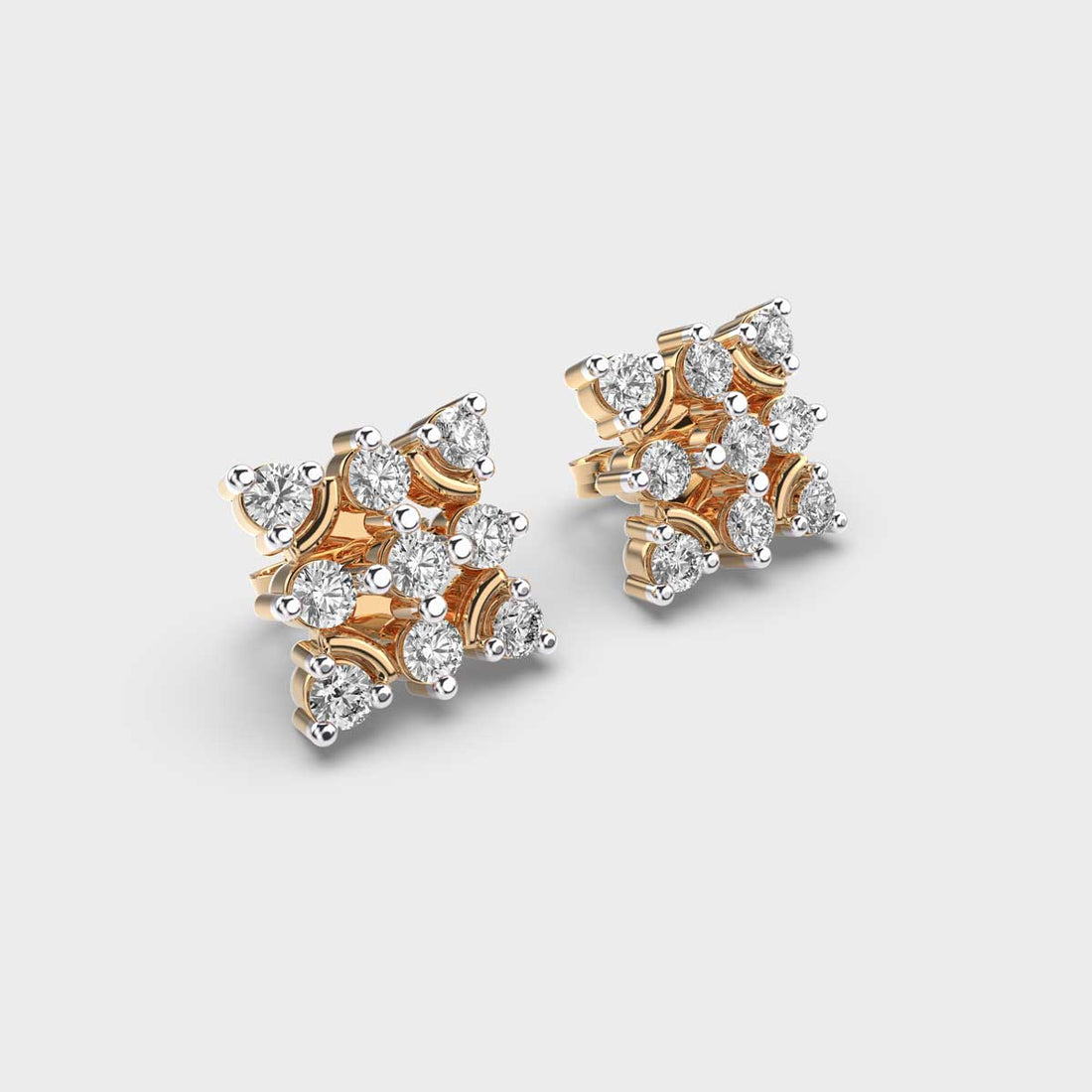 Cute Quad Diamond Studs