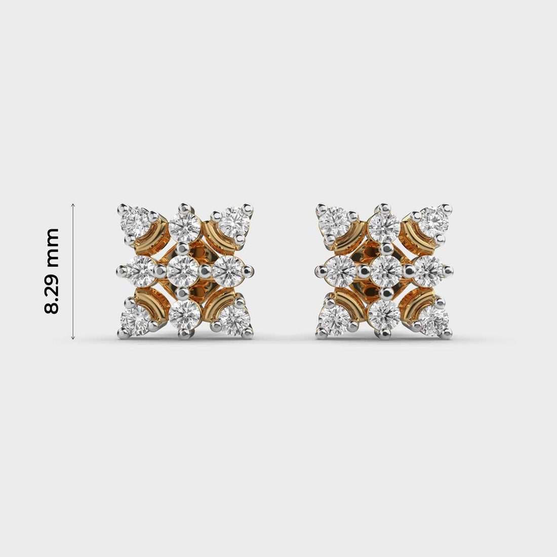 Cute Quad Diamond Studs