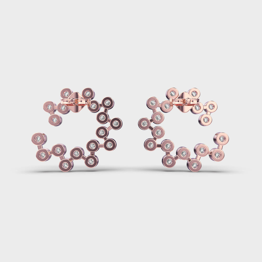 Classy Crescent Diamond Earrings