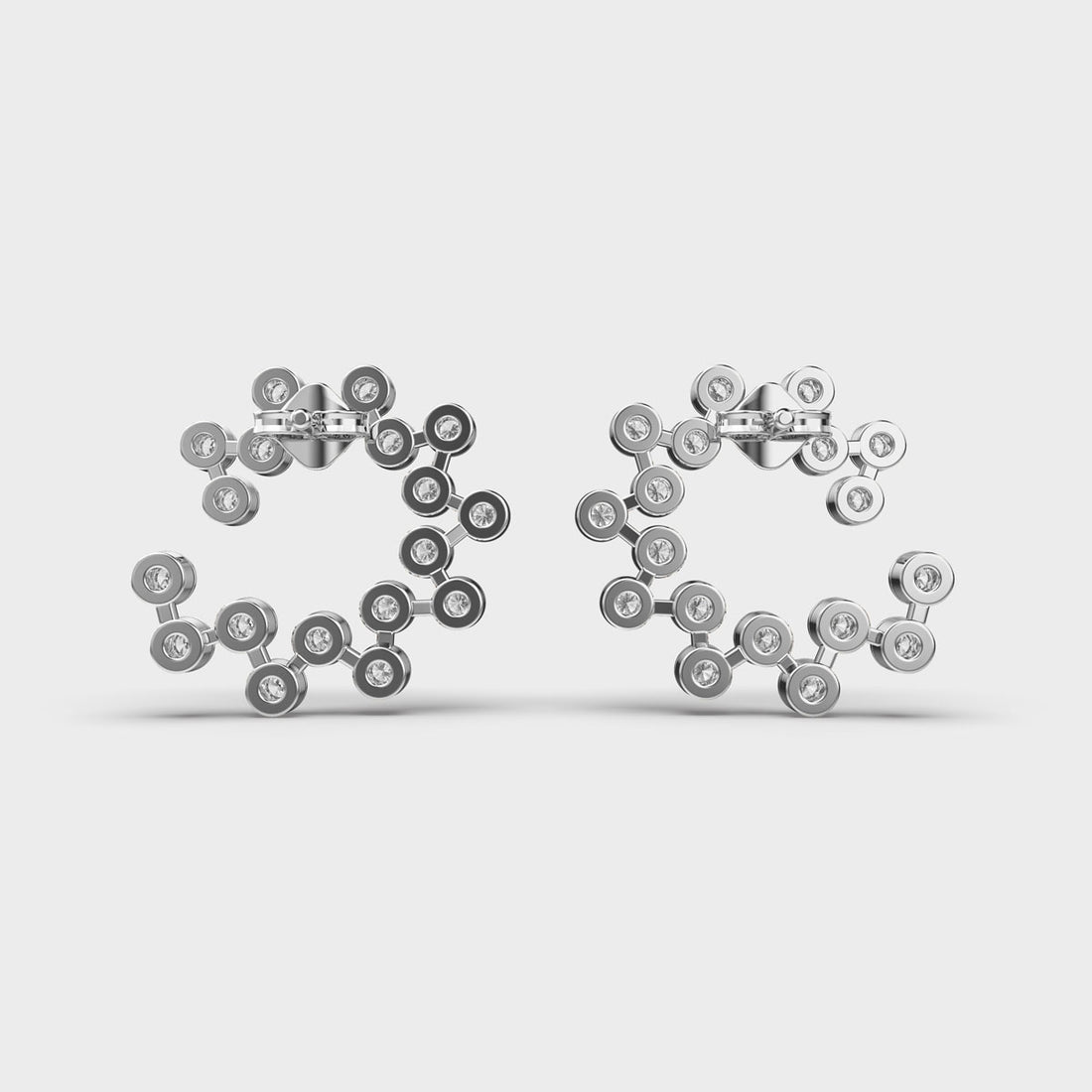 Classy Crescent Diamond Earrings