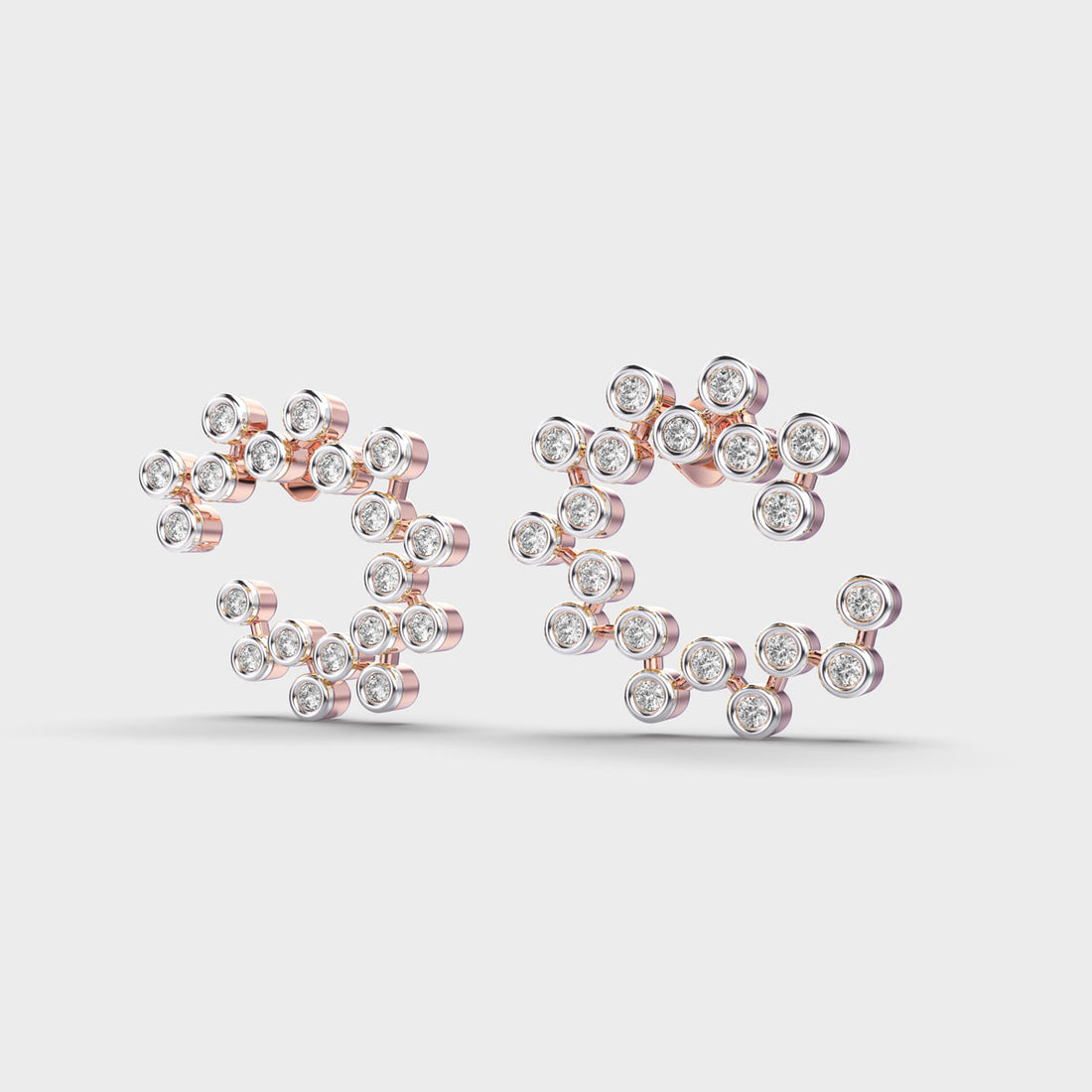 Classy Crescent Diamond Earrings
